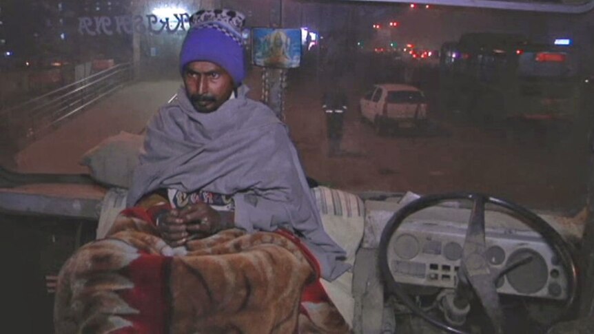 India uses abandoned buses to shelter homeless during deadly cold weather