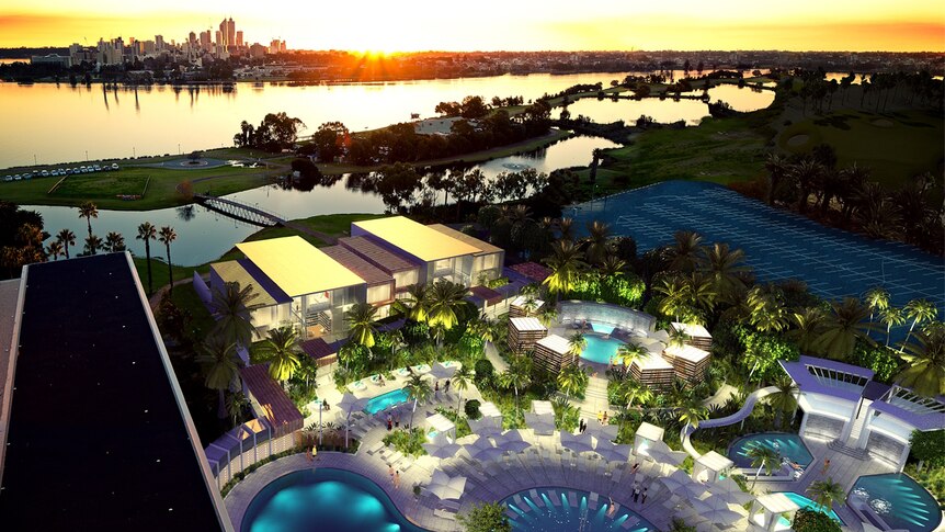 An artist's impression of the pool complex at Burswood