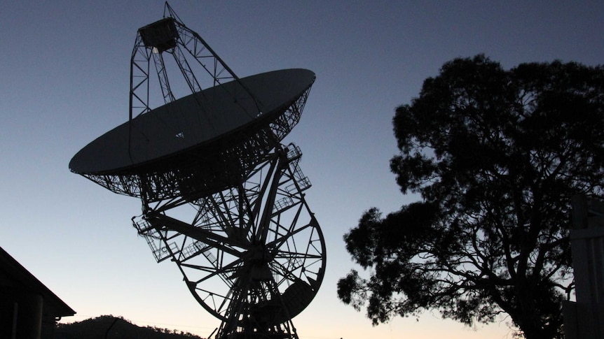 Radio telescope at the Mount Pleasant Observatory