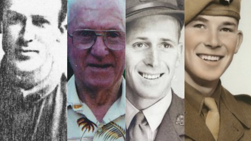 Four men from three generations of the Copeman family in photos.