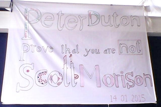 Banner on Manus Island