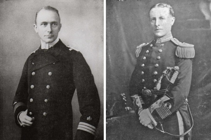 Portrait of two naval captains