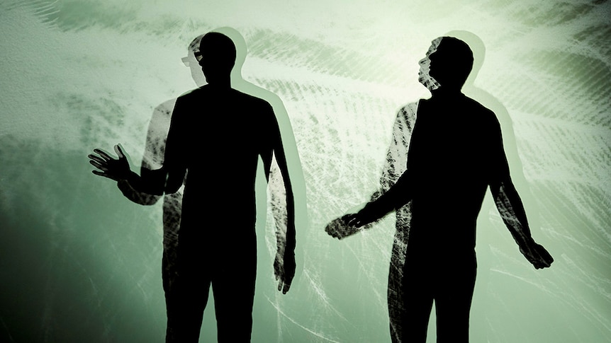 Silhouette image of the two members of The Chemical Brothers