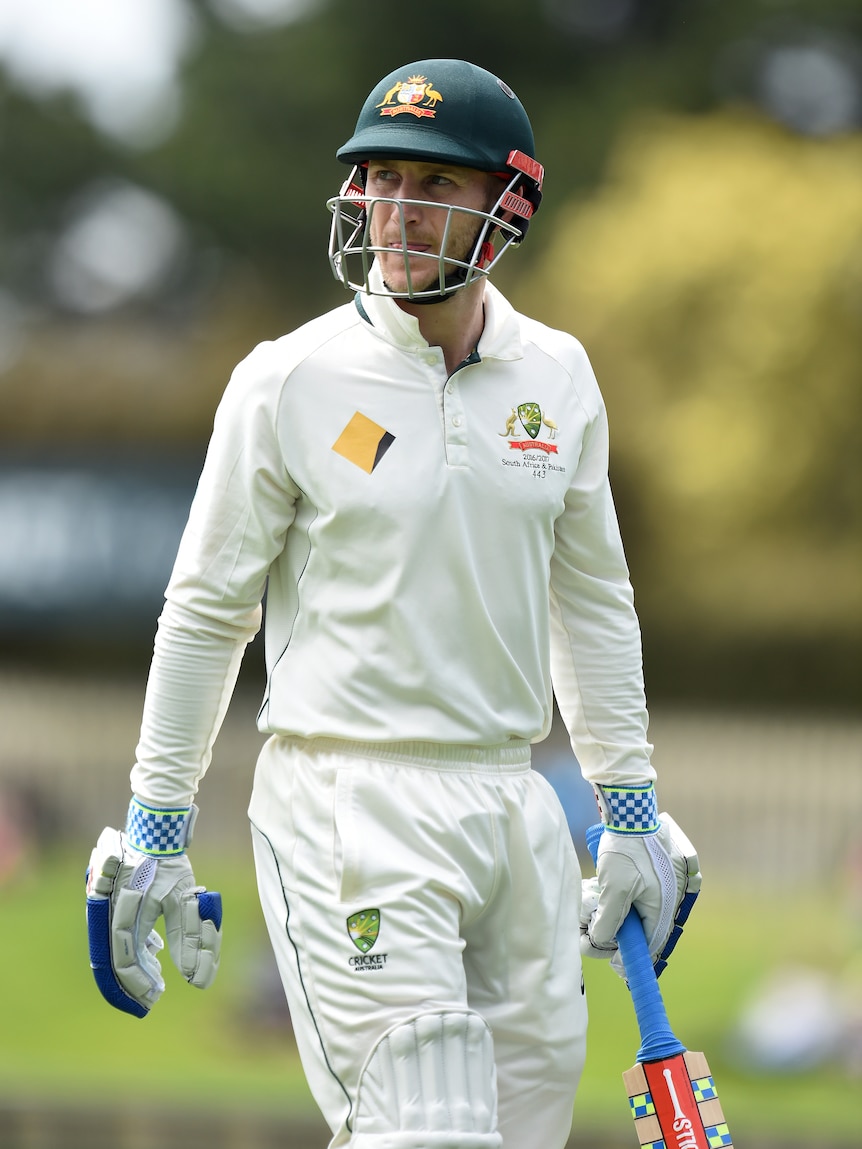 Peter Nevill trudges off