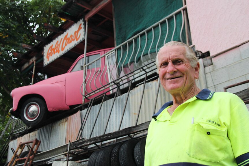 Gold Coast Auto Wreckers owner Will Smith in front of his Reedy Creek business