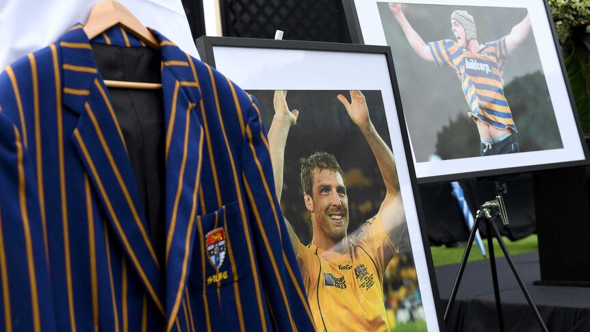 Memorabilia of Dan Vickerman at his public memorial service