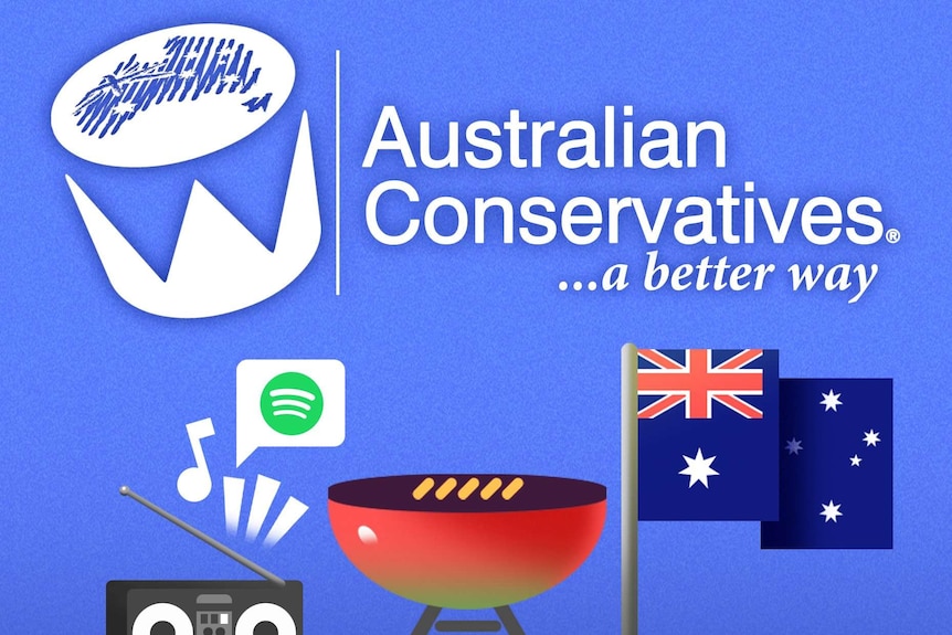 Album art for Corey Bernardi's hottest 100 countdown, showing the Australian flag, a barbecue and a boom box.