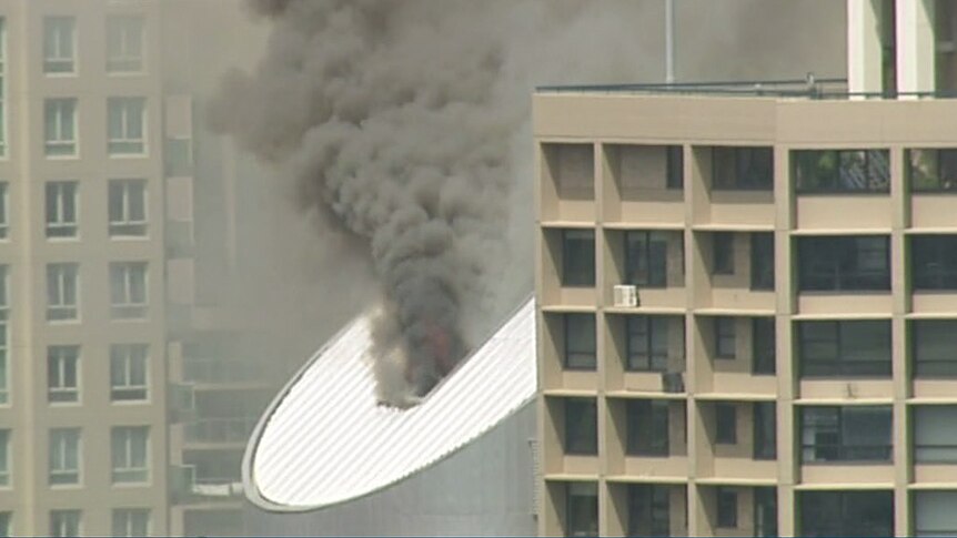 Building fire in Sydney CBD
