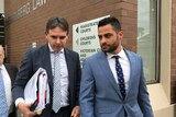 The AFL's former diversity manager Ali Fahour leaves court.