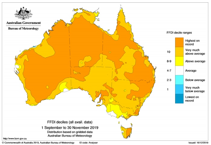 Map of Australia covered in orange.