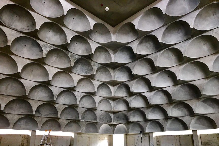 Cement mini-domes on the ceiling of the Punchbowl mosque.