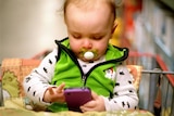 Baby on a phone