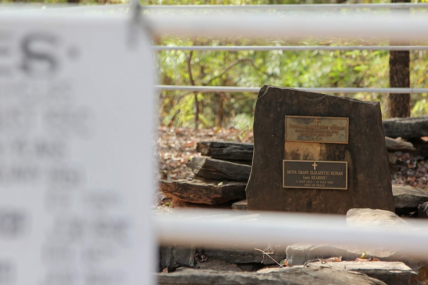 A photo of the graves of the Ronan family on Springvale Homestead.