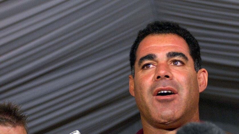 Mal Meninga speaks during a press conference