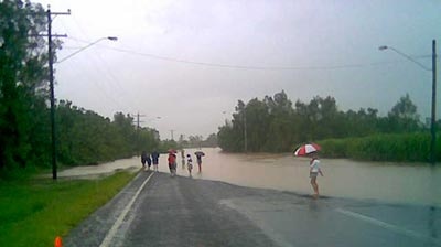 Flooding: heavy rain brought by cyclone Monica has already affected far north Qld.