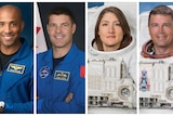 Headshots of the four astronauts.