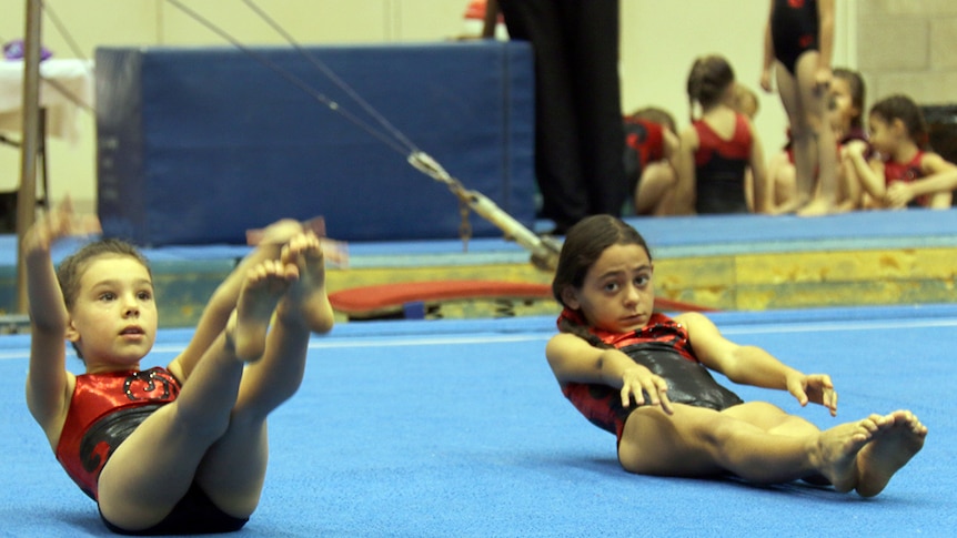 Girls competing in the 2014 NT Gymnastics Championships