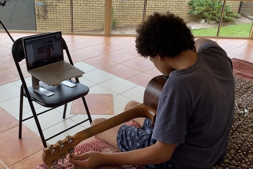 Our youngest son has recently taken up guitar so it gives his dad an opportunity to coach him online.