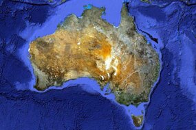 Satellite image of Australia (Google Maps)