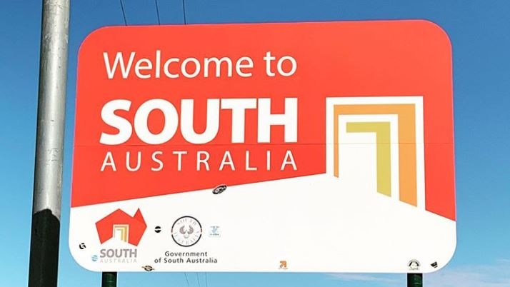 A sign saying welcome to South Australia