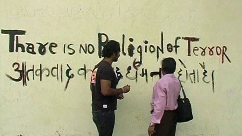'There is no religion of terror': graffiti