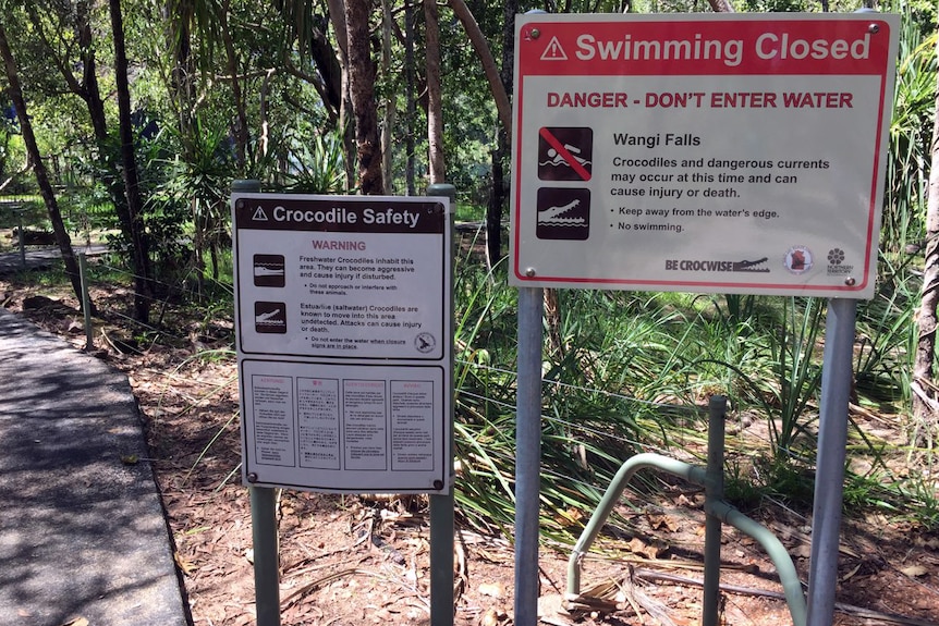 Wangi Falls at Litchfield National Park cis closed.