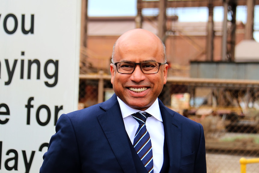 Sanjeev Gupta smiles.