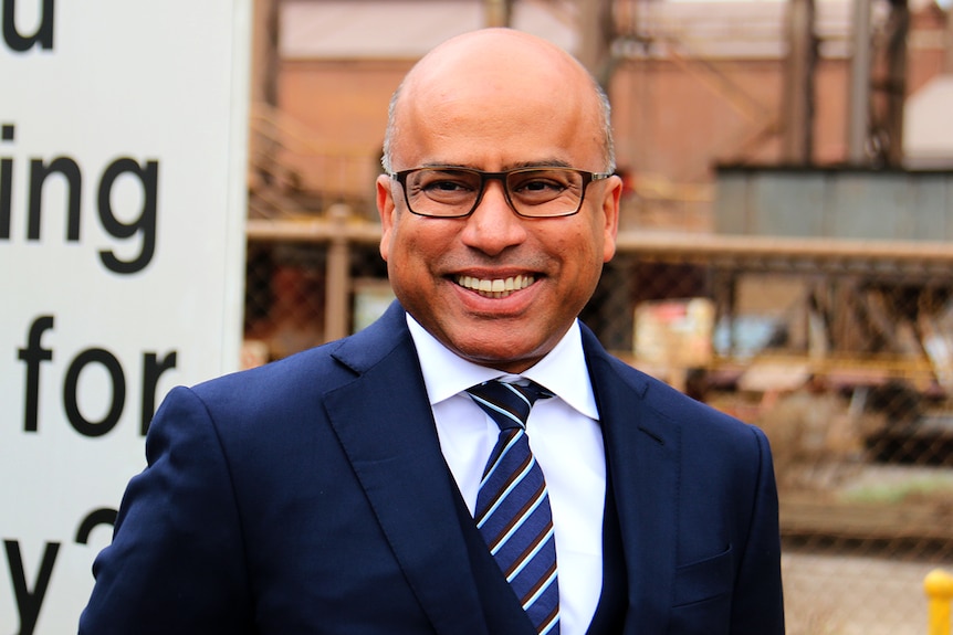 Sanjeev Gupta smiles.