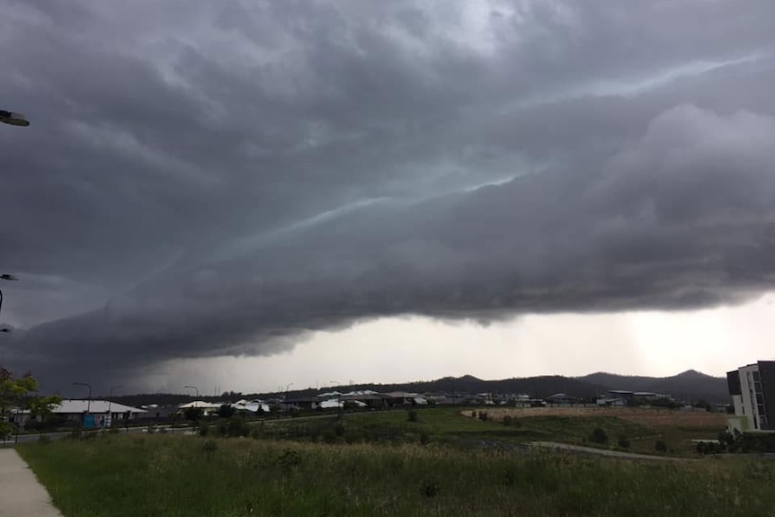 Storm cloud over Springfield, west of Brisbane, on January 20, 2020.