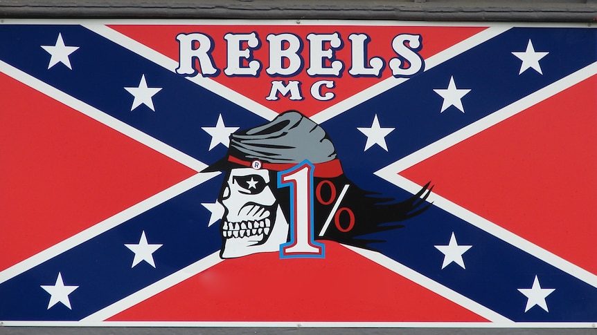 Logo of the Rebels Motorcycle Club in Tasmania