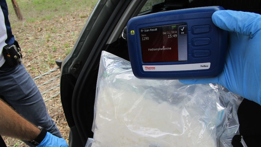 ACT Policing seized 10,000 hits of ice from inside a car spare wheel. December, 2018.