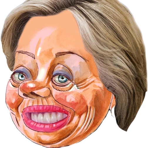Rocco Fazzari merges art with technology in his illustration of Hillary Clinton.