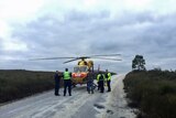 Tasmanian rescue helicopter at Corinna