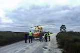 Tasmanian rescue helicopter at Corinna