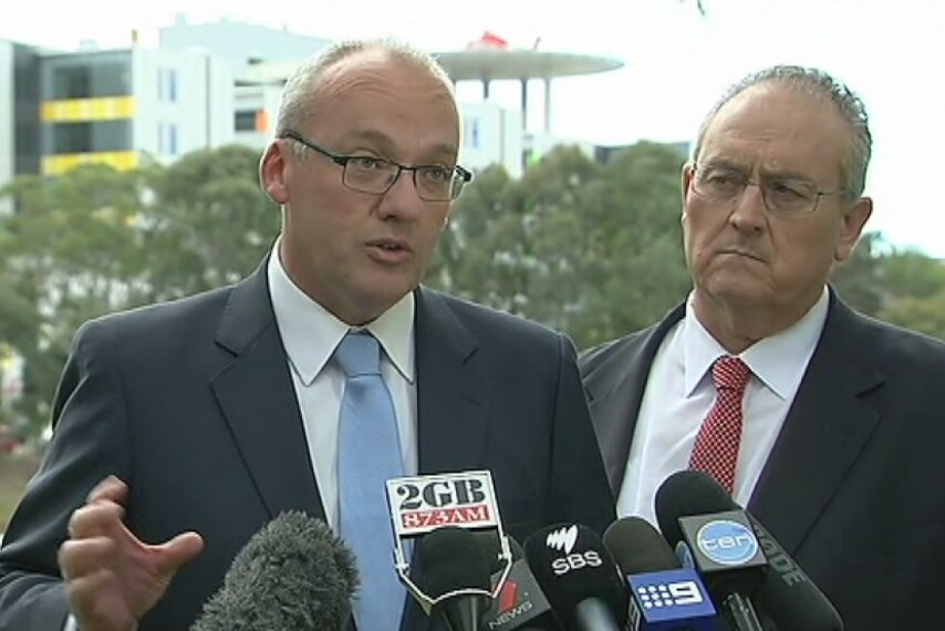 NSW Opposition leader Luke Foley and health spokesman Walt Secord.
