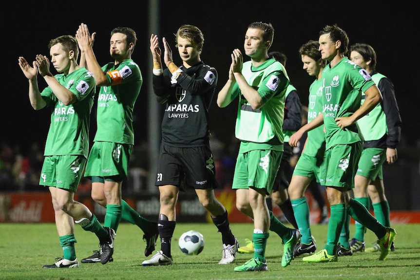 Bentleigh Greens players after their defeat