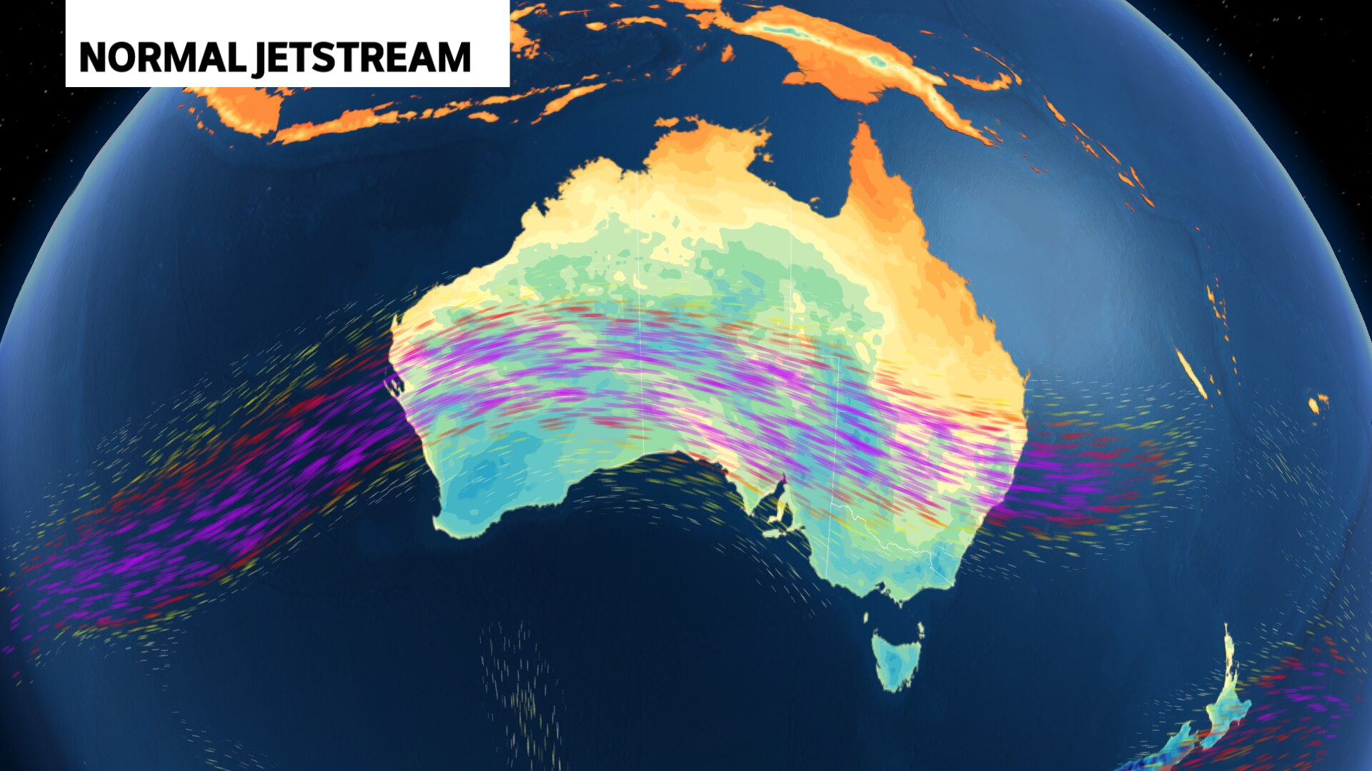 a graphic of a map with colours to represent rain and strong winds