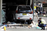 Police at scene of Kogarah car crash