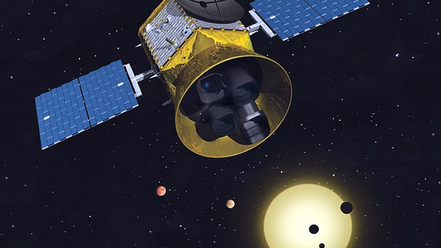 Artist's impression of the Transiting Exoplanet Survey Satellite (TESS)