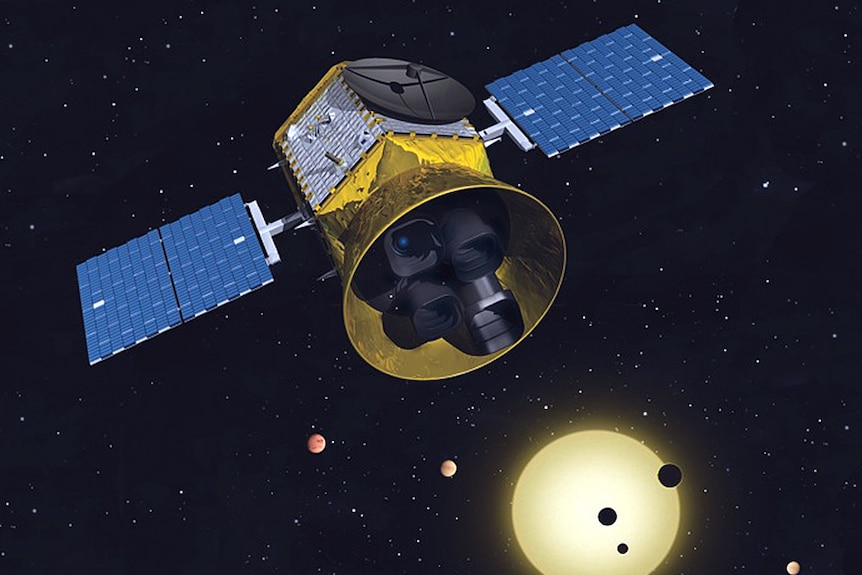 Artist's impression of the Transiting Exoplanet Survey Satellite (TESS)