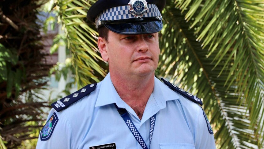 Headshot of Queensland police office Acting Inspector Damien Wells.