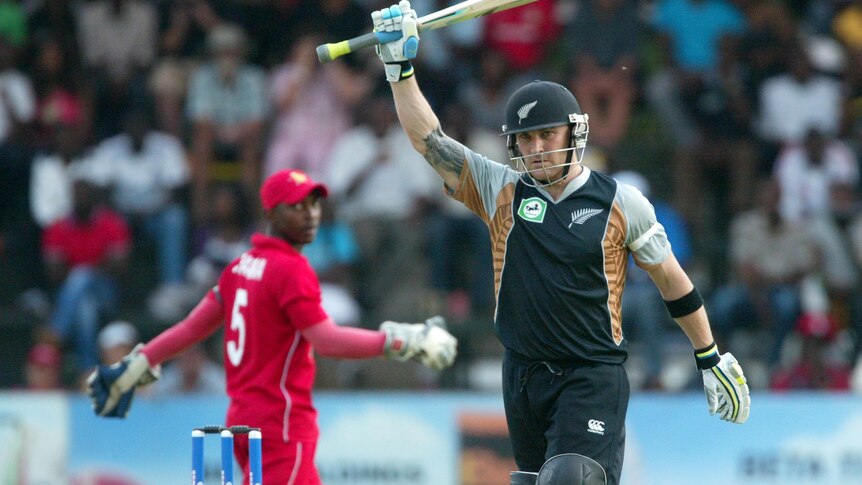 Brendon McCullum helped the Black Caps breeze to an easy 10-wicket win with an unbeaten 50.