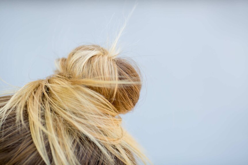 Steph Smith's hair in a bun