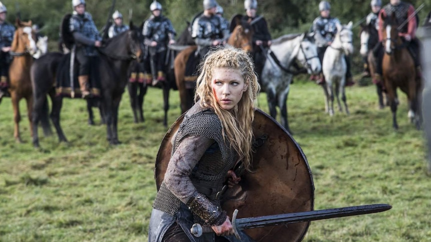 Katheryn Winnick in still from the television show Vikings