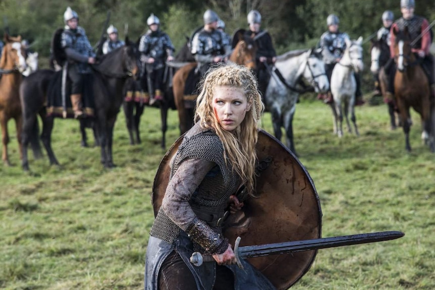 Katheryn Winnick in still from the television show Vikings