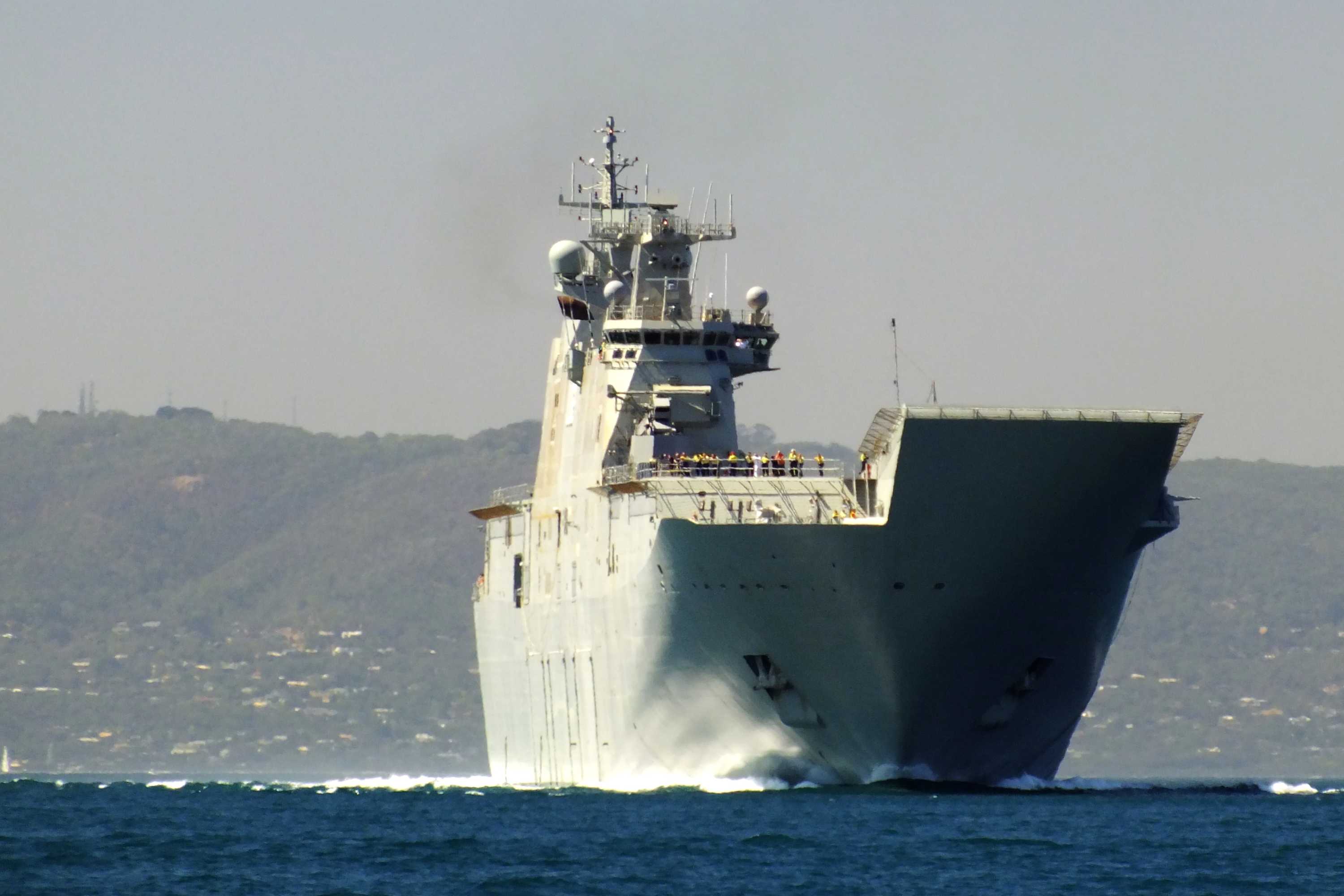 HMAS Canberra Enters Commission Into Australian Navy At Sydney Ceremony ...