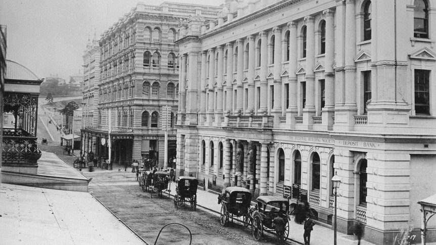 Edward Street in Brisbane circa 1900