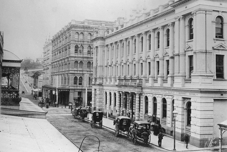 Edward Street in Brisbane circa 1900