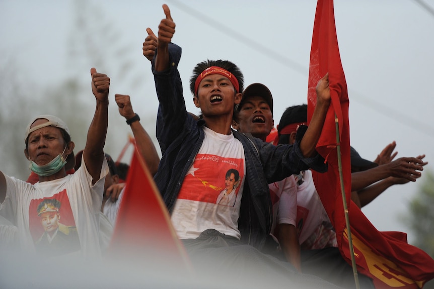 Burmese pro-democracy supporters