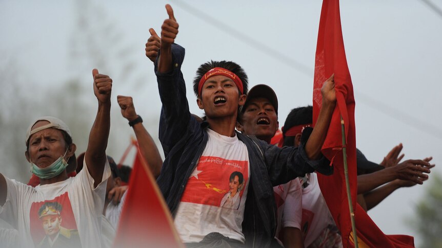 Burmese pro-democracy supporters